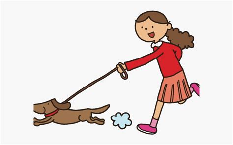 Dog Walking Clipart Walk Transparent Png - Girl Walking Dog Clipart , Free Transparent Clipart ...