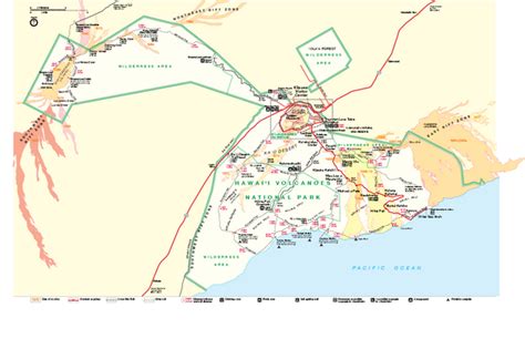 Hawaii Volcanoes National Park official map - Hawaii Volcanoes National Park HI • mappery