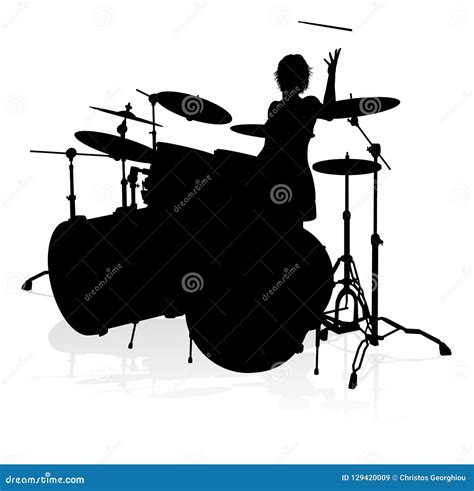 Drummer Silhouette Stock Image | CartoonDealer.com #135775