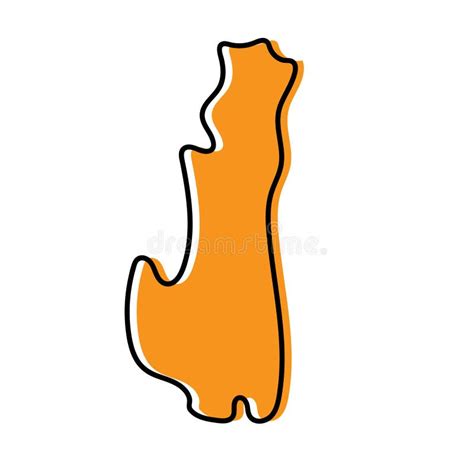 Chin State of Myanmar Vector Map Illustration Stock Vector ...