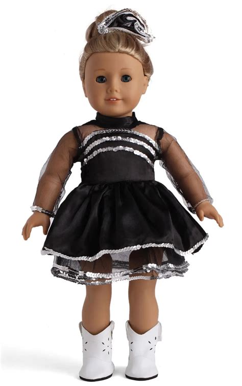 New 18 inch American Girl Doll Black Dancing Dress for American Girl ...