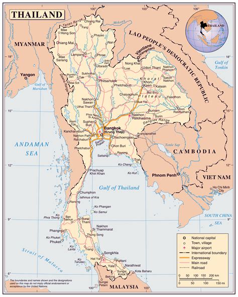 Maps of Thailand | Detailed map of Thailand in English | Tourist (Travel) map of Thailand | Road ...