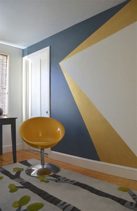 Image result for blue geometric pattern paint | Bedroom wall paint ...