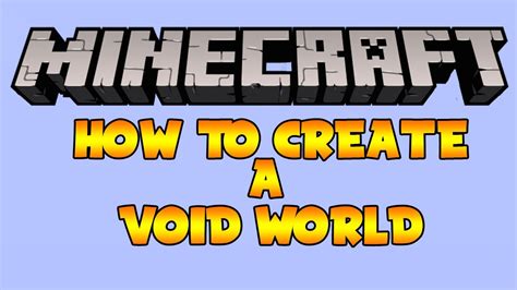 How To Create A Void World (Empty World) In Minecraft 1.16 - YouTube