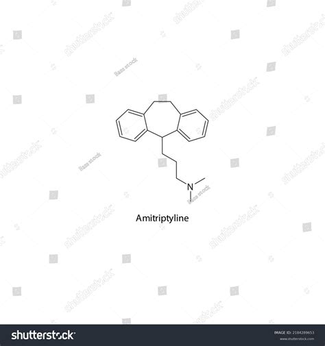 Amitriptyline Molecule Flat Skeletal Structure Tca Stock Vector (Royalty Free) 2184289653 ...