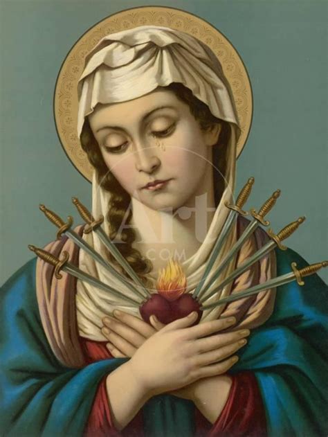 'Our Lady of the Seven Sorrows' Giclee Print | Art.com | Our lady of sorrows, 7 sorrows of mary ...