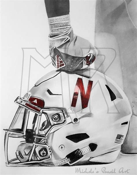 Nebraska Football Helmet photo re-print | Etsy