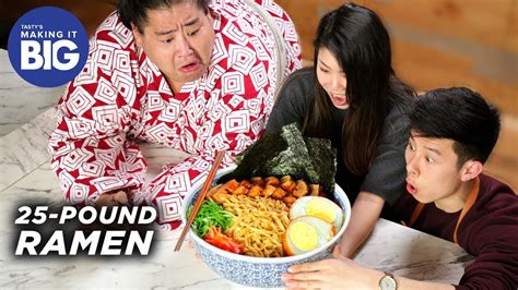 We Made A Giant 25-Pound Ramen Bowl For A Sumo Wrestler • Tasty - YouTube