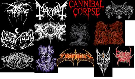 4—Extreme metal logos. (Top Left to Bottom Right: Dark Throne, Mayhem,... | Download Scientific ...