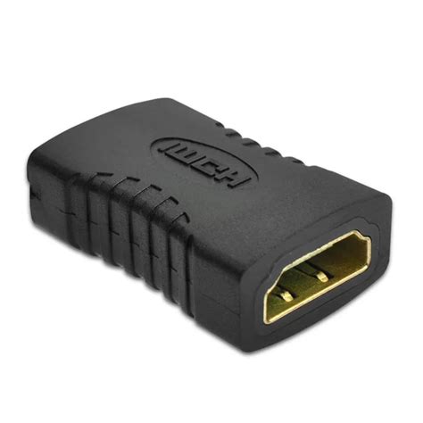 High Quality Black HDMI Female to HDMI Female Connector Extender HDMI Cable Cord Extension ...