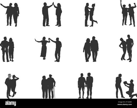 Elderly couple silhouette, Old couple silhouettes, Couple silhouette, Romantic couple vector ...