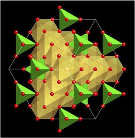 Crystal structure of magnetite as viewed along the [111] direction ...