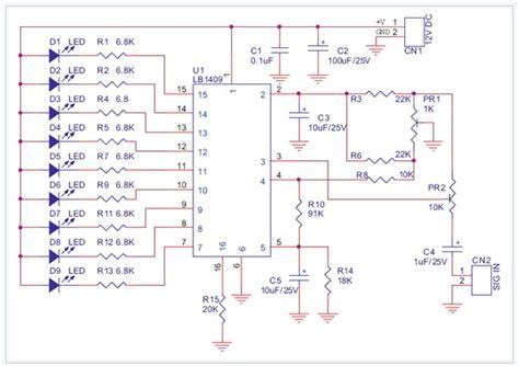 Audio Vu Meter 9 Leds electronic circuit diagram - Basic_Circuit - Circuit Diagram - SeekIC.com