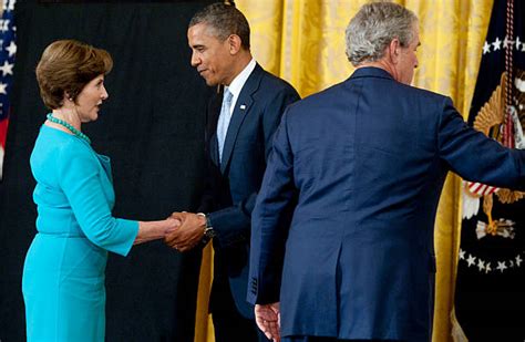 George W. Bush And Laura Bush White House Portrait Unveiling Photos and ...