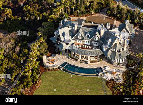 Aerial view of a luxury home in Kiawah Island, SC Stock Photo - Alamy