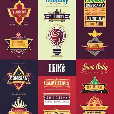 Premium AI Image | Vector Set of Creative Company Logo Design Ideas