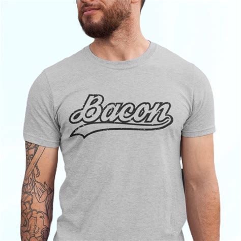 Tshirt Baseball Bacon Bacon T-shirt for Men Bacon Lover | Etsy