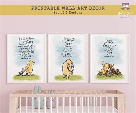 Classic Winnie The Pooh Inspirational Quote - Printable Wall Art Decor – Jolly Owl Designs