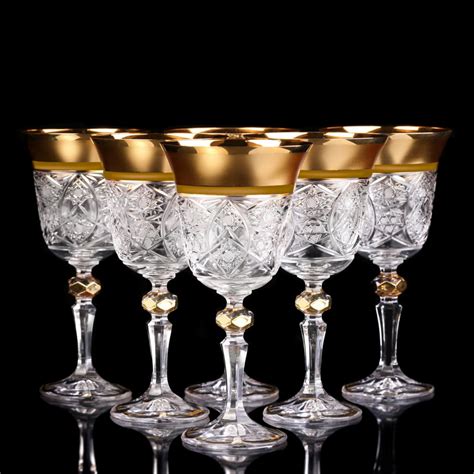 Red Wine Crystal glasses 220ml - Bohemia Crystal - Original crystal from Czech Republic.