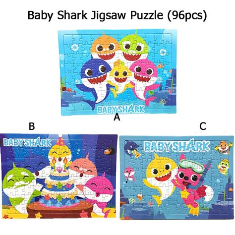 Baby Shark Jigsaw Puzzle Game Toys for Boys Girls KIds (96pcs) | Shopee ...