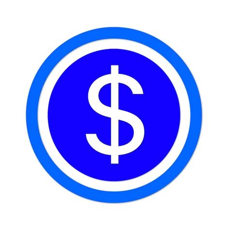 Premium Photo | Dollar icon on a white background
