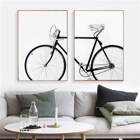 Bicycle Wall Art, Bicycle Decor, Bike Art, Living Room Bookcase, Wall Decor Living Room, Simple ...