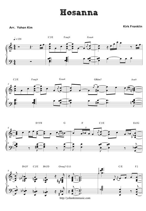 Kirk Franklin - Hosanna-Full Score-10-06 (Performance) Sheet by Yohan Kim