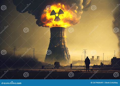 Nuclear Plant Reactor Exploding Meltdown Disaster Accident Stock Image | CartoonDealer.com ...