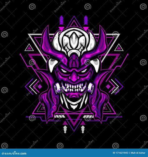 Light Purple Demon Toxic Mask Stock Vector - Illustration of design, graphic: 171621945