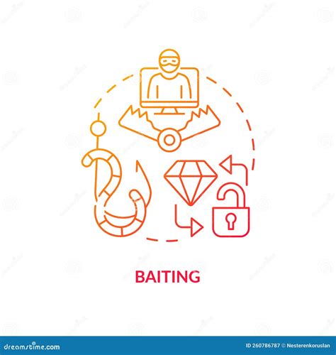 Baiting Attack Terracotta Concept Icon Cartoon Vector | CartoonDealer.com #260531337