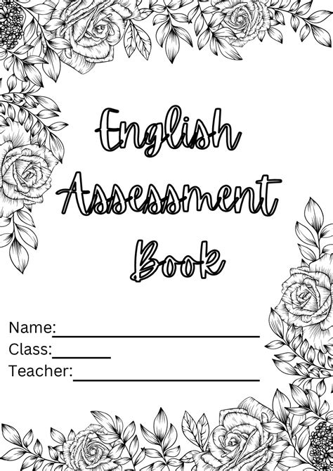 English Book Cover Page