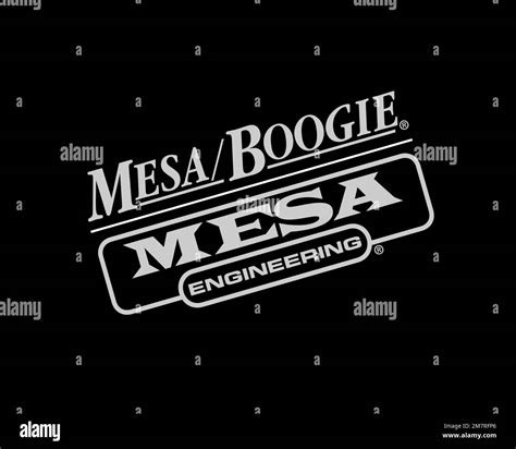 Mesa Boogie, Rotated Logo, Black Background Stock Photo - Alamy