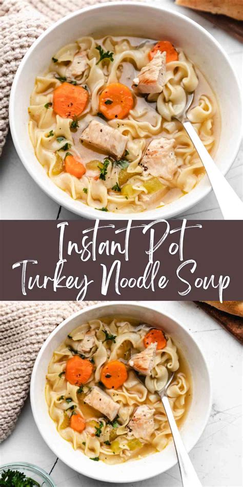 Instant Pot Turkey Noodle Soup - Eating in an Instant