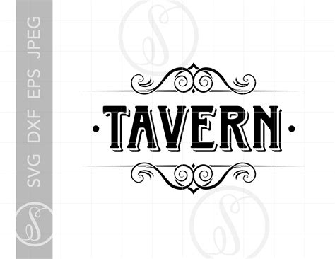 Classic TAVERN Sign Art TAVERN SVG Dxf Eps Tavern Sign Cut - Etsy Hong Kong