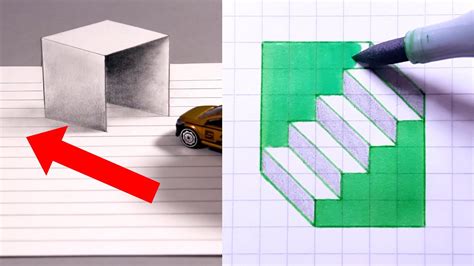 How to Draw - Easy 3D Box Illusion & Art Tricks - YouTube