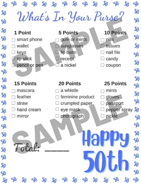 Free Printable 50th Birthday Party Games | Parties Made Personal