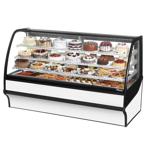 True TDM-R-77-GE/GE 77" White Curved Glass Refrigerated Bakery Display Case