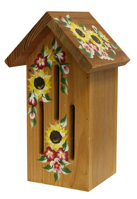 Bird, Bee & Bat Houses - Natural Butterfly Houses with Sunflowers