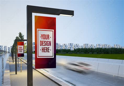 Street Banner Mockup Stock Template | Adobe Stock