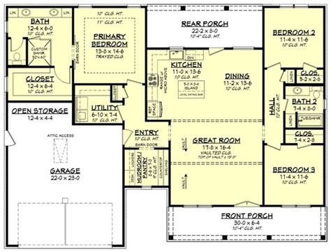 Single Story House Plans With Open Floor Plan - Home Alqu