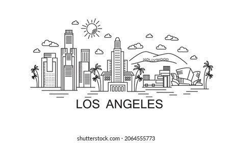 1,056 Los Angeles Skyline Sketch Images, Stock Photos & Vectors ...