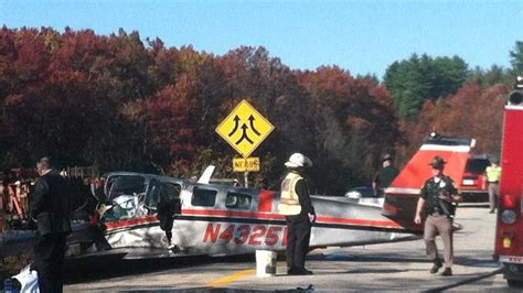 In Photos: Plane crashes on New Hampshire highway