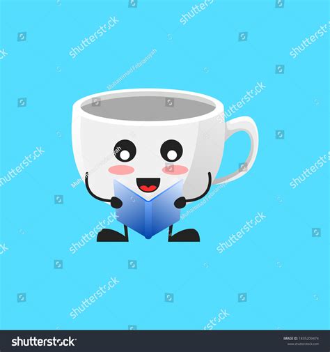Vector Illustration Cute Coffee Cup Mascot Stock Vector (Royalty Free) 1835209474 | Shutterstock