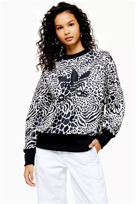 Leopard Sweatshirt by adidas | Leopard sweatshirt, Sweatshirts, Leopard print sweatshirt