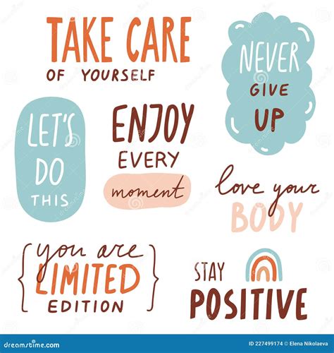 Motivational Quotes with Doodles and Lettering Stock Vector ...