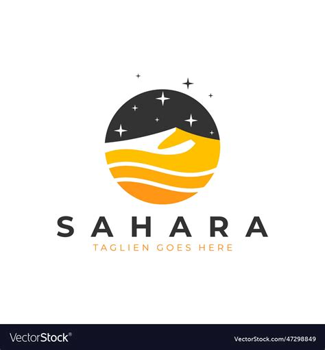 Sahara desert logo Royalty Free Vector Image - VectorStock