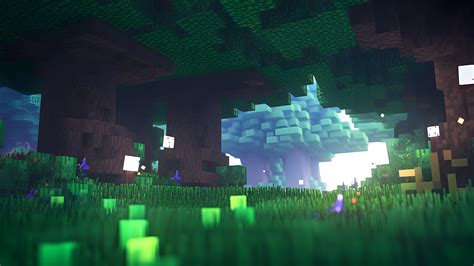 Minecraft Grass & Tree Desktop Wallpaper - Minecraft Wallpaper 4K