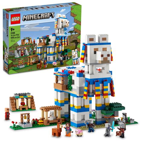 LEGO Minecraft The Llama Village, Farm House Toy Building Set, 21188 Gift Idea for Kids, Boys ...