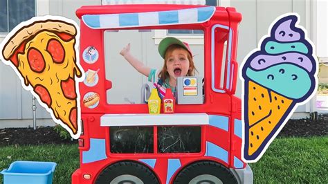 Adley Pretend Play with Food Truck Toy - YouTube