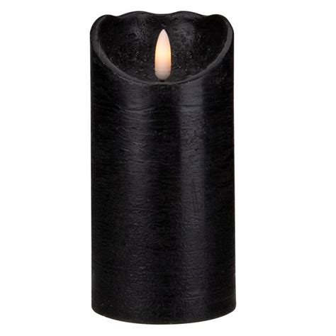 6" Black Flameless Battery Operated Halloween Decor Candle - Walmart ...